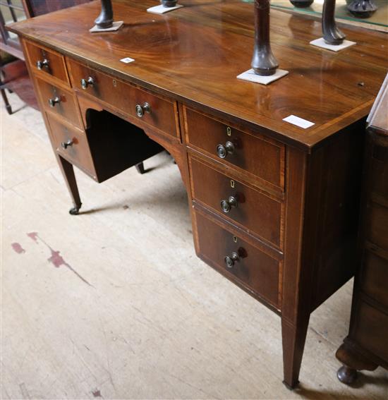 Inlaid mahogany writing table